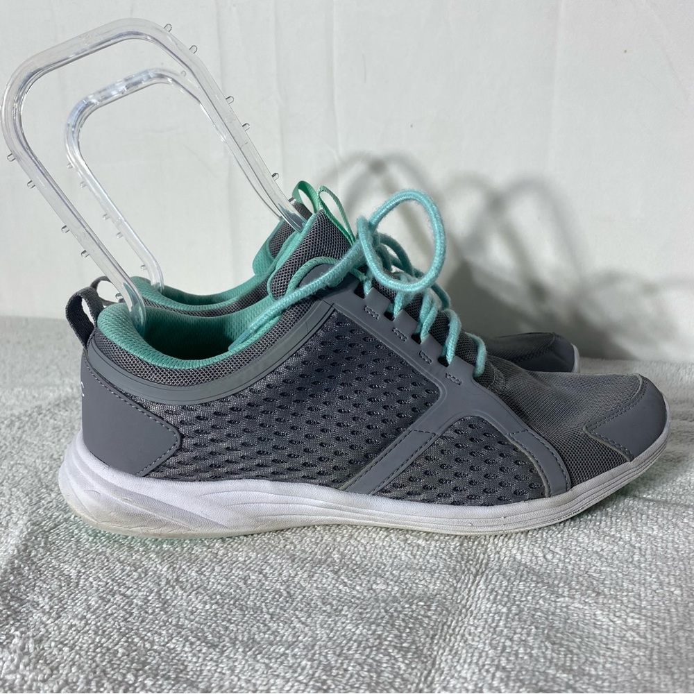 Vionic Grey Agile Ingrid Activewear Sneakers With Aqua Laces & Trim 9